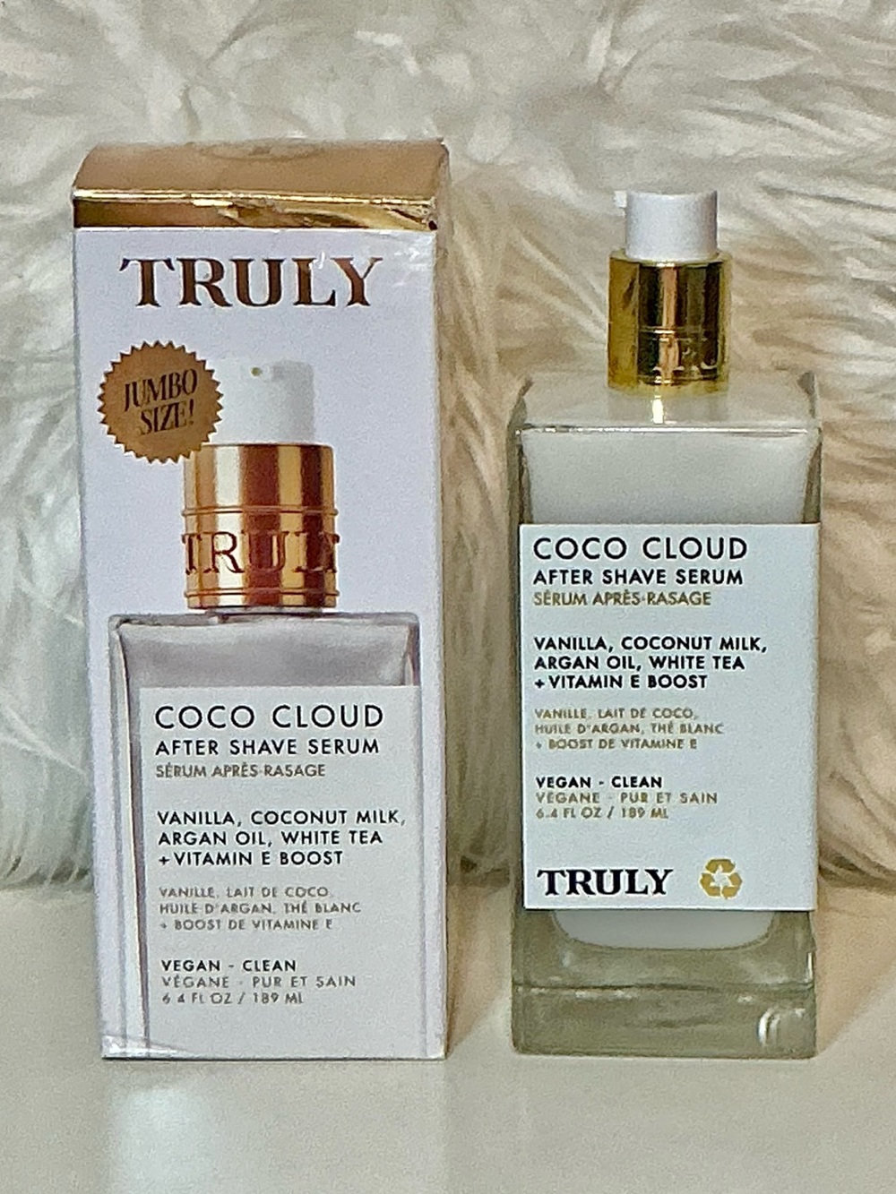 Truly Coco Cloud After Shave Serum Post-Shave Skin Soother Jumbo Size NEW in box